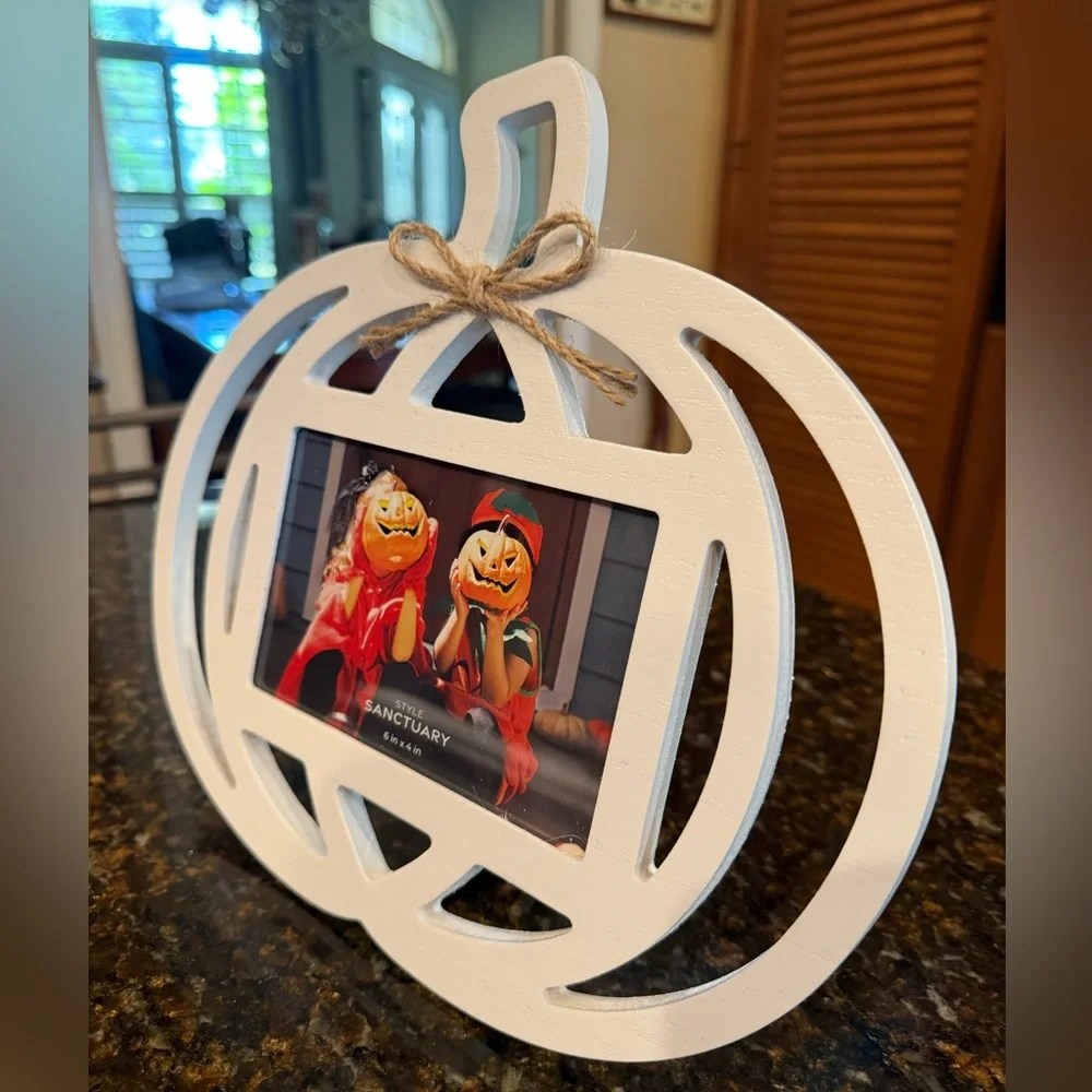 White Pumpkin Picture Frame